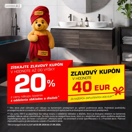 Získajte zľavový kupón na zľavu až vo výške 20% z ceny nákupu
