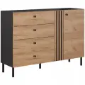 Komody so zásuvkami a dvierkami