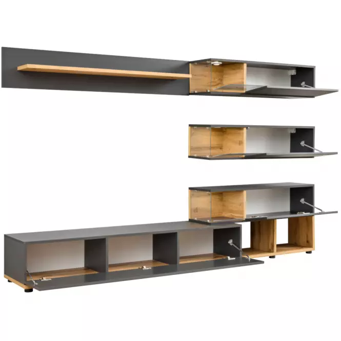 Obývacia stena Silk antracit/wotan,4