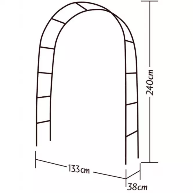 Pergola GA-A 133x38x240 čierna kov,2