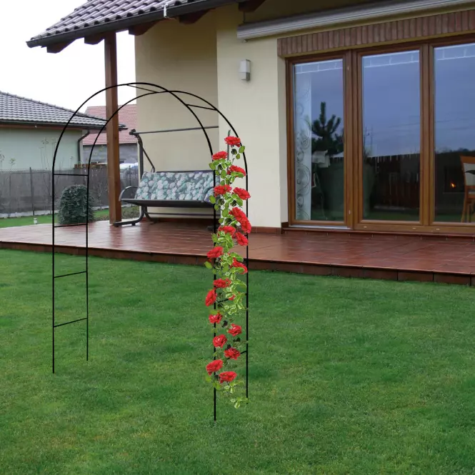 Pergola GA-A 133x38x240 čierna kov