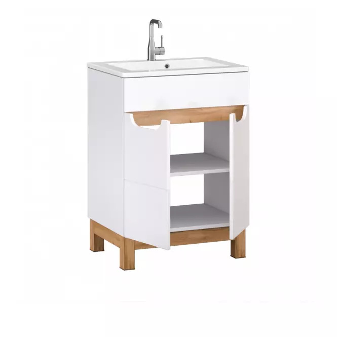 Kúpeľňová skrinka pod umývadlo Bafi 2D 60 cm,3