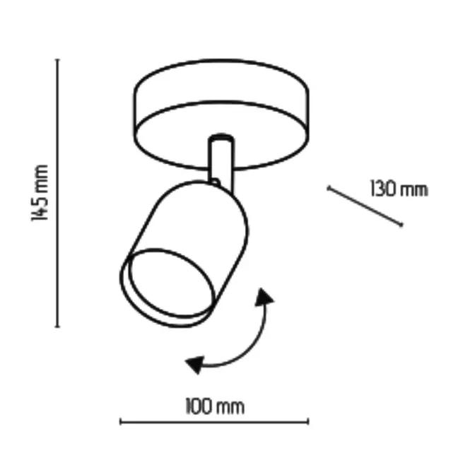 Bodové svietidlo Top graphit/ch 3300 K1