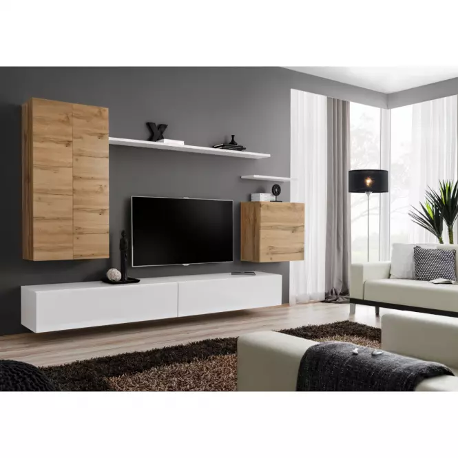 TV stolík závesný Switch SW2 biely