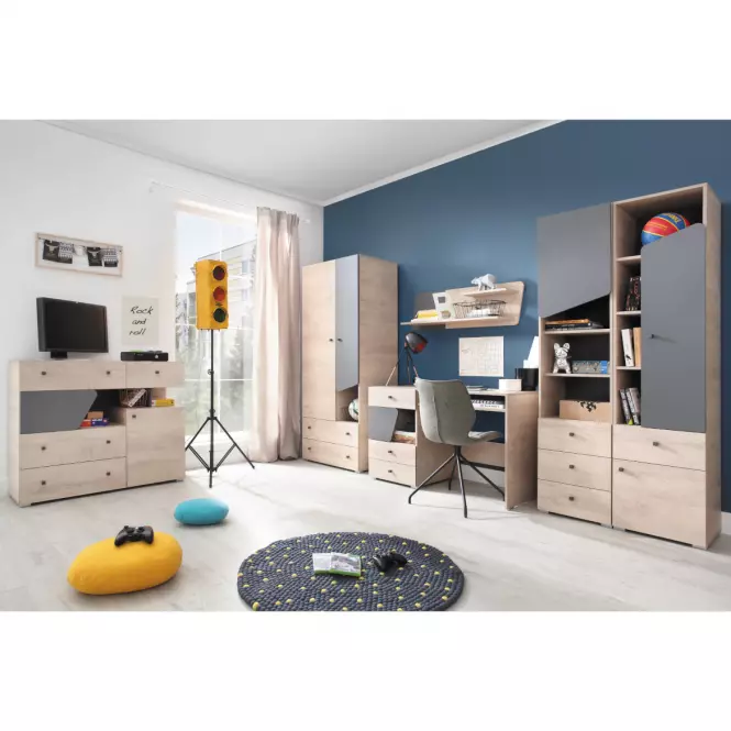 TV stolík Delta 120 dl8 dub/antracit