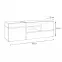 TV stolík Cross Biely/Perla,3