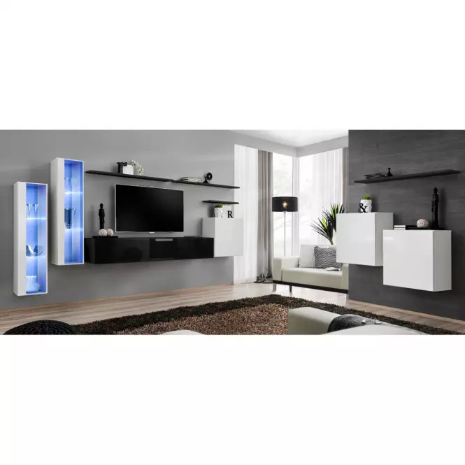 Závesná skrinka Switch WW2 Biely +LED