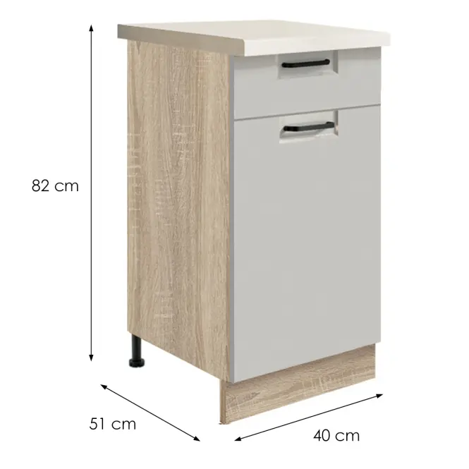 Skrinka do kuchyne Favorit 2d Sonoma/Latte
