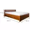 Posteľ drevené Lulea Plus180x200 Jelša,2