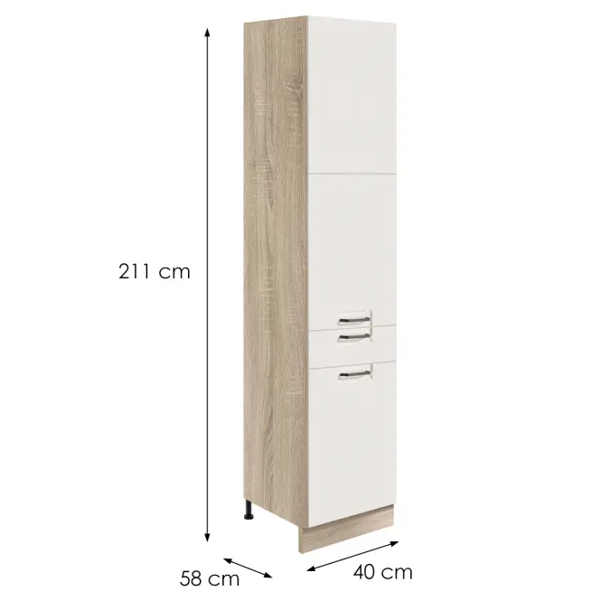 Skrinka do kuchyne Favorit 19d Sonoma/White