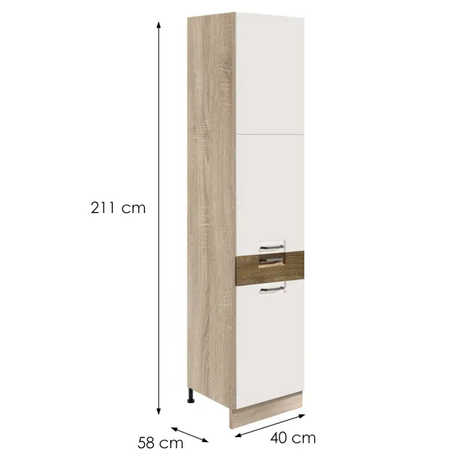 Skrinka do kuchyne Favorit 19d Sonoma/White+Ribbeck