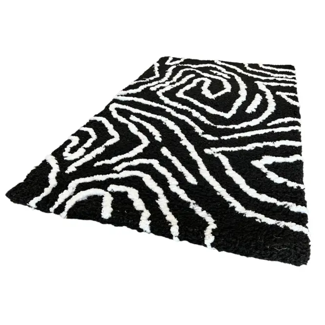 Koberec Shaggy BlackCurves 0,8/1,5 PSR-13557 čierny,3