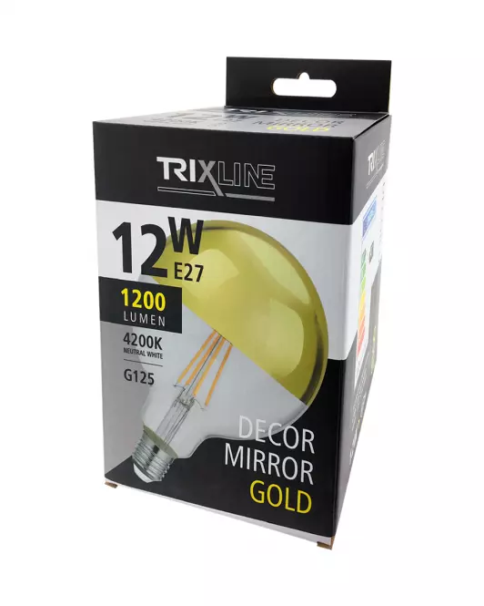 Žiarovka FL LED G125 12W E27 4200K Half Amber,4