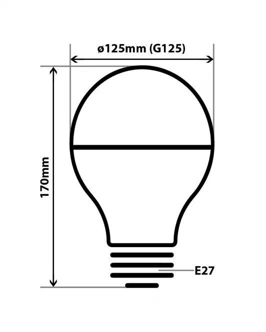 Žiarovka FL LED G125 12W E27 4200K Half Amber,5
