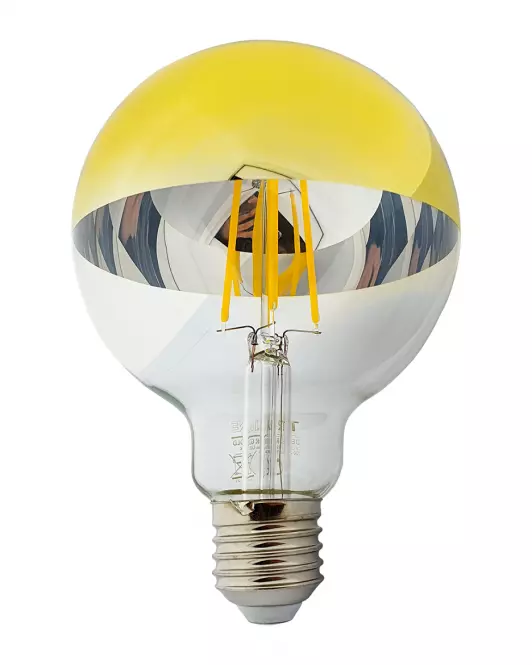 Žiarovka FL LED G95 8W E27 4200K Half Amber,2