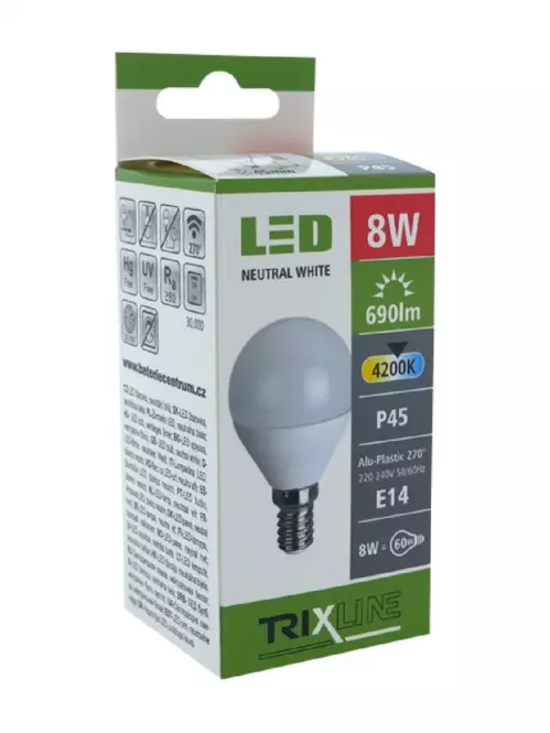 Žiarovka TR LED P45 8W 4200K 688lm E14,2