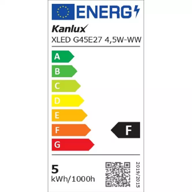 Žiarovka XLED G45 E27 4.5W WW M 29630