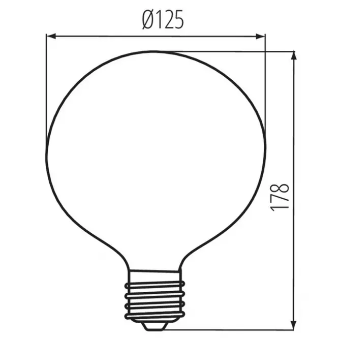 Žiarovka FILAMENT XLED G125 E27 7W WW 29638,3