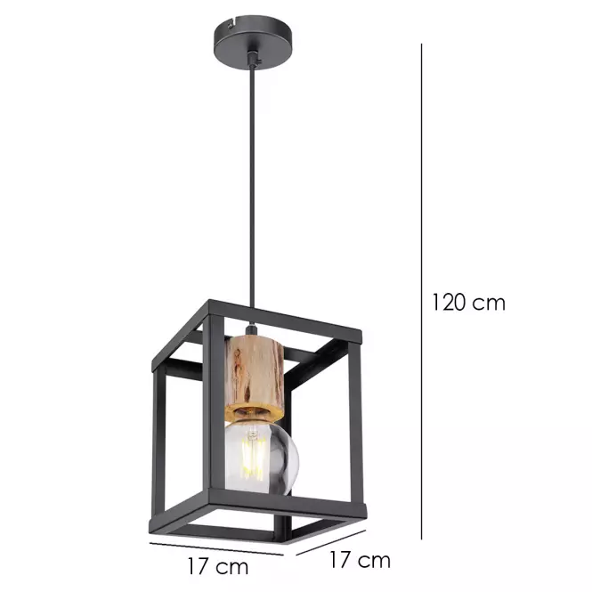 Luster 15476H Čierno-zlatá LW1,2