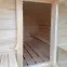 Exteriérová sudová sauna s terasou 2,4 m + pec Sentiotec 100 9 kW,4