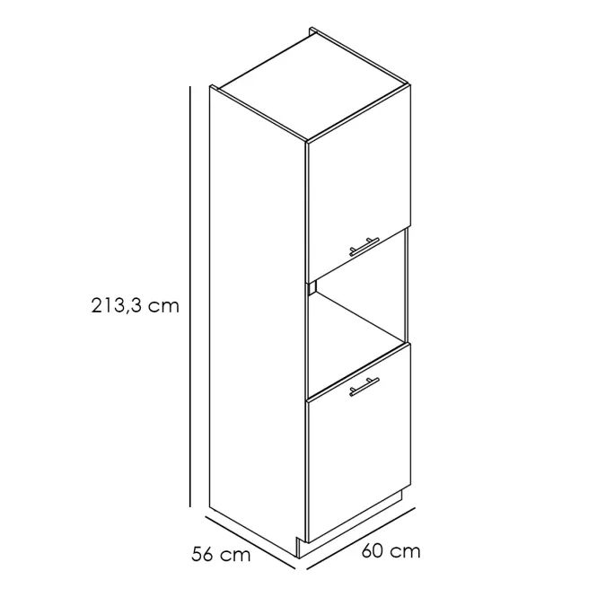 Kuchynská skrinka Adele D60pk 2133 Pl granát Mat/Biely,2