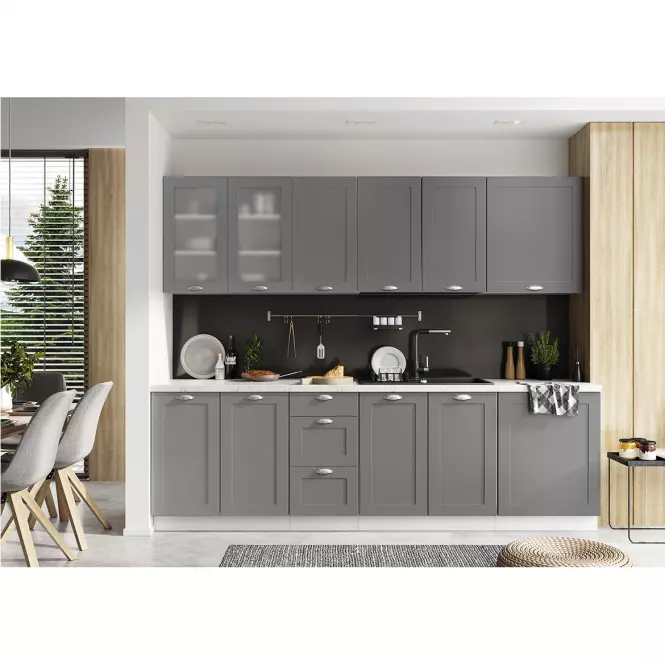 Kuchynská skrinka Adele W40 Pl Šedá Mat/Biely