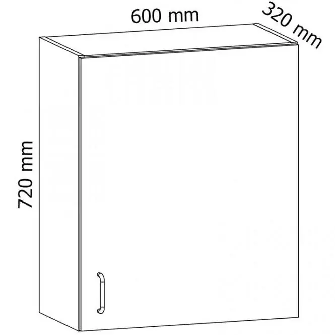 Kuchynská skrinka Gardena G60 P white,2