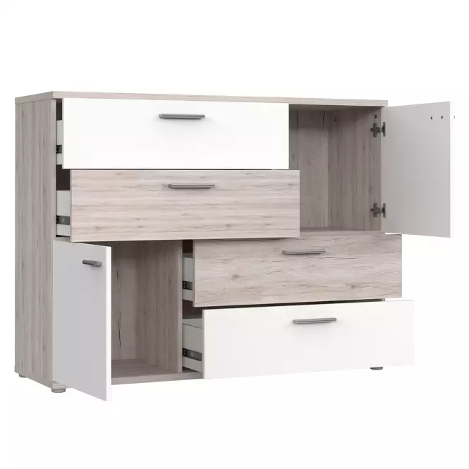 Komoda Skive Dub piesku/Biely,5