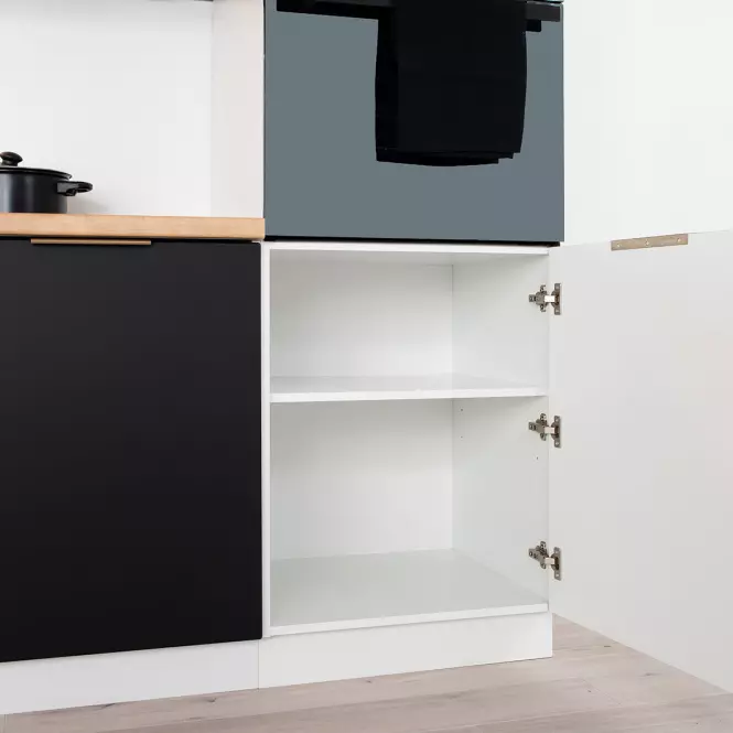 Kuchynská skrinka Denis d60pc pl čierna mat/biela