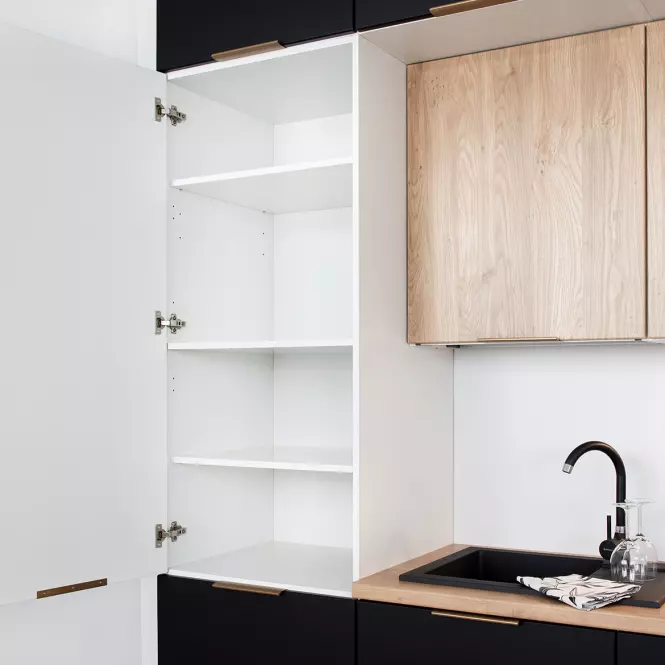 Kuchynská skrinka Denis w60su alu čierna mat/biela