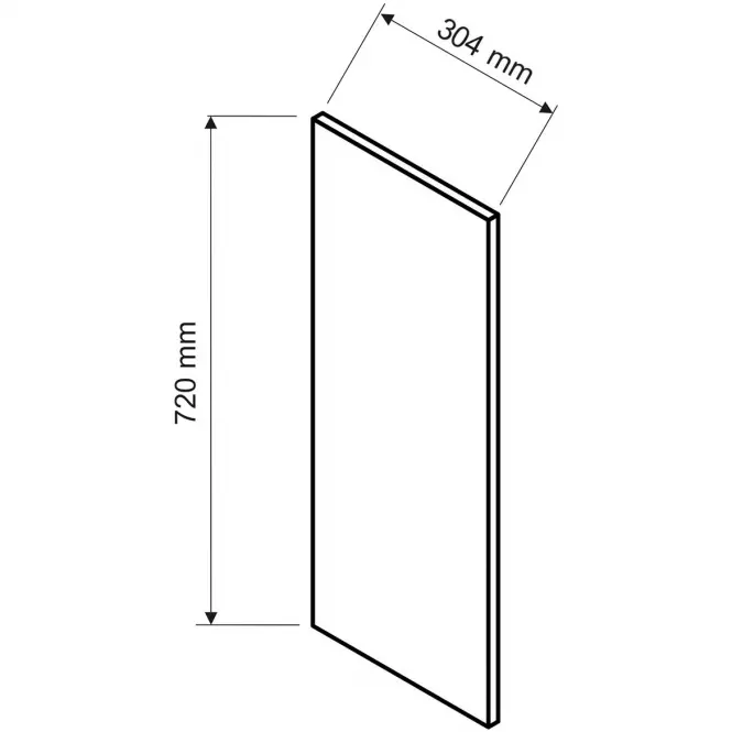 Panel bočný Irma 720x304 Svetlo šedá Mat