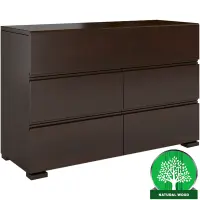 Komoda drevená  borovica 6s Skandica Vestre Palisander