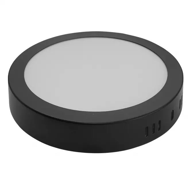 LED kruhový panel 18W 4200K okrúhly čierny,2