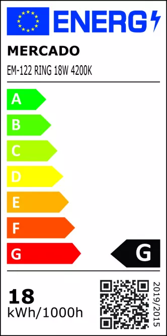 LED kruhový panel 18W 4200K okrúhly čierny,6