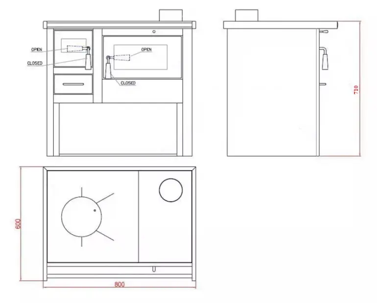 Sporák Termo 8 pravý 7,12 kW