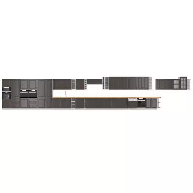 Kuchynská skrinka STILO grafit mat/biely 40gs-72 1f