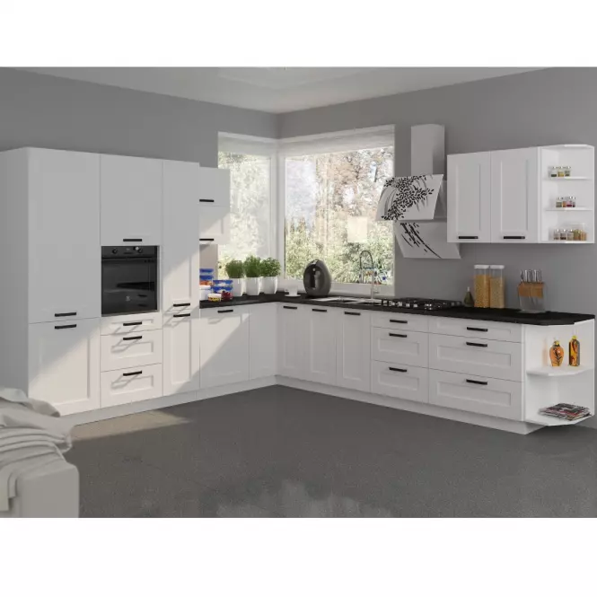Kuchynská skrinka LUNA biely mat/biely  50gu-36 1f