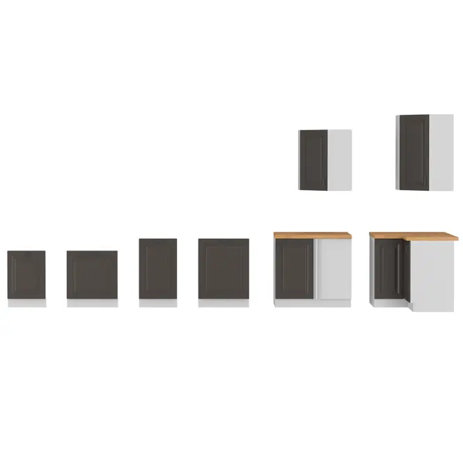 Kuchynská skrinka STILO grafit mat/biela 60dp-210 2f