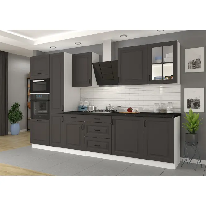 Kuchynská skrinka STILO grafit mat/biela 60dp-210 2f