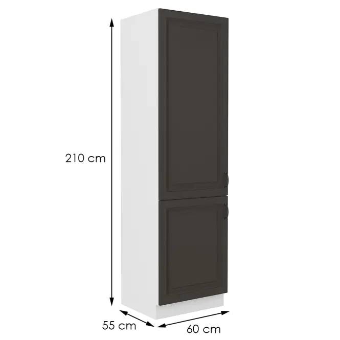 Kuchynská skrinka STILO grafit mat/biela 60lo-210 2f