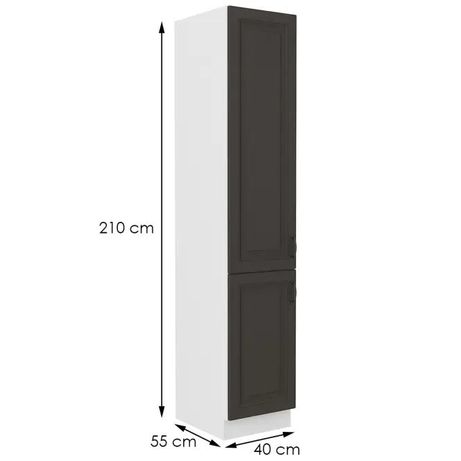 Kuchynská skrinka STILO grafit mat/biela 40dk-210 2f