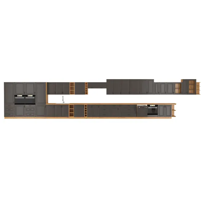 Kuchynská skrinka STILO grafit mat/artisan 40dk-210 2f