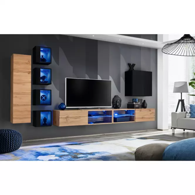 Závesná skrinka Switch WW 5 čierna,4
