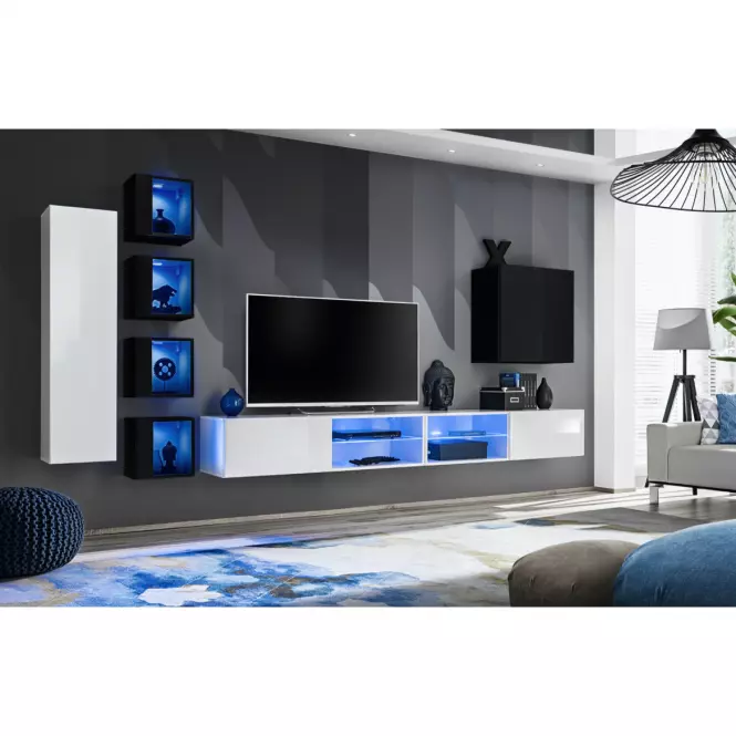 Závesná skrinka Switch WW 5 čierna,5