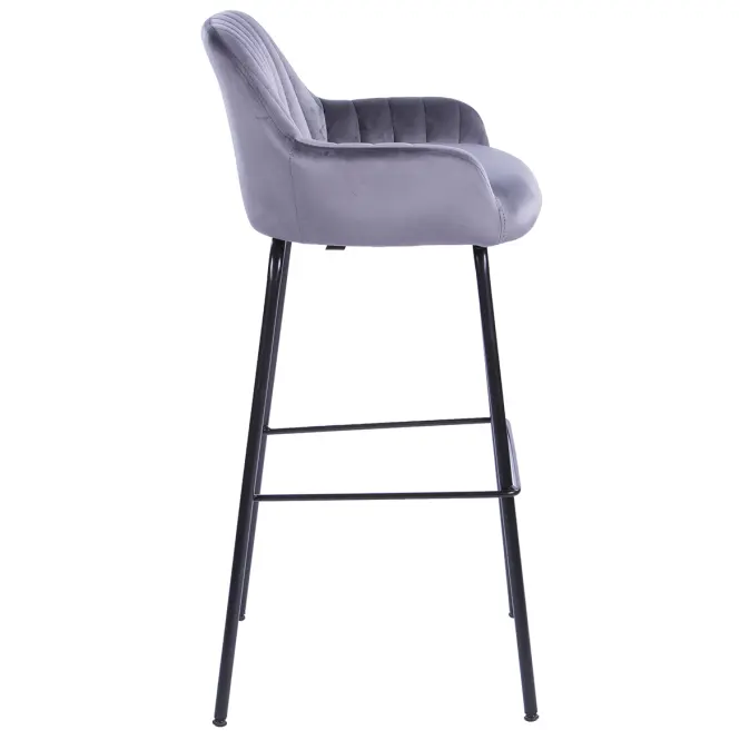 Barová stolička  2-170a Grey Velvet