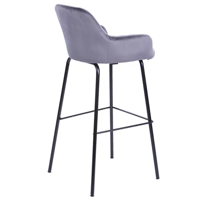 Barová stolička  2-170a Grey Velvet