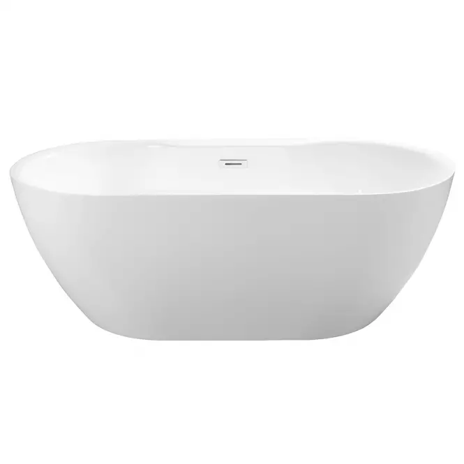 Voľne stojaca vaňa Navia 140/75 so sifónom Klik Klak s obdĺžnikovým prepadom Slim chróm,2