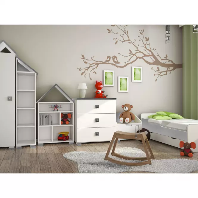 Komoda Bb05  biela+sivá,3