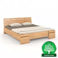 Posteľ buková Skandica Sparta maxi 120x200 cm prírodná