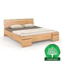 Posteľ buková Skandica Sparta maxi 200X200 cm prírodná